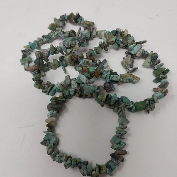 One Strand Raw Turquoise Beads - Picture 6 of 8